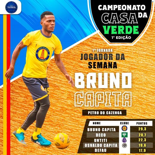 bRUNO CAPITA SAAI MEHOR JOGADOR DA PRIMEIRA JORNADA